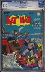 BATMAN #43, OCTOBER-NOVEMBER 1947. CGC 8.0