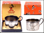 "MICKEY MOUSE SILVER PLATE" BOXED CUP.