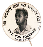 "DU BOIS CLUBS" PROTEST BUTTON.