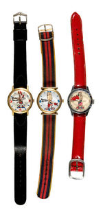 NIXON-AGNEW TRIO OF CHARACTER WATCHES CIRCA 1970-72.