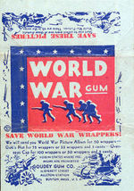 "WORLD WAR GUM" WRAPPER.