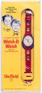 "FAMILY AFFAIR-THE BUFFY & JODIE WATCH-IT WATCH WITH THE TIME READER DIAL."