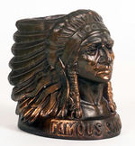 "IROQUOIS" METAL COUNTER DISPLAY W/INDIAN CHIEF.