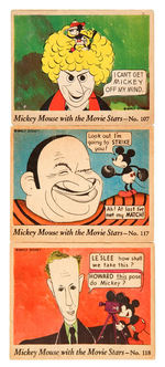 MICKEY MOUSE WITH THE MOVIE STARS" RARE GUM CARDS.