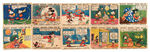 "MICKEY MOUSE" NEAR COMPLETE GUM CARD SET WITH WRAPPER.