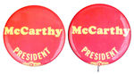 "McCARTHY PRESIDENT" TWO VARIETIES.