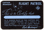 “CAPTAIN MIDNIGHT FLIGHT PATROL” PREMIUM NEW MEMBER LETTER AND CARD.