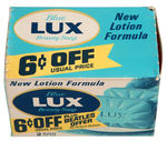 "LUX" UNOPENED SOAP BOX WITH OFFER FOR "INFLATABLE BEATLES."