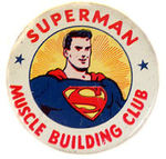 "SUPERMAN MUSCLE BUILDING CLUB" BUTTON