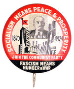 COMMUNIST PARTY 1930s RECRUITMENT BUTTON.