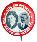 SACCO VANZETTI "LIFE AND FREEDOM" JUGATE.