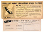 "CAPTAIN MARVEL CLUB" MEMBERSHIP KIT.