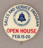 PACIFIC "BELL SYSTEM OPEN HOUSE" BUTTON.