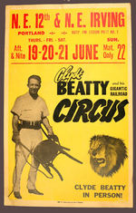 "CLYDE BEATTY CIRCUS POSTER”.