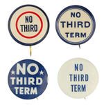 FDR FOUR UNCOMMON ANTI-THIRD TERM BTNS.