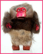 "WANDERING HAIRY CHIMPANZEE" JAPANESE KING KONG WIND-UP WITH BOX.