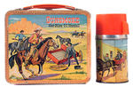 RARE MISPELLED "GUNSMOKE" LUNCHBOX W/THERMOS.