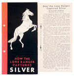 "HOW THE LONE RANGER CAPTURED SILVER" SILVERCUP BREAD PREMIUM STORY BOOKLET FOLDER.