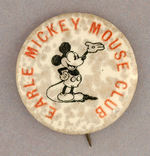 RARE DESIGN MICKEY MOVIE CLUB BUTTON.