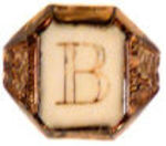 FRANK BUCK IVORY INITIAL RING.