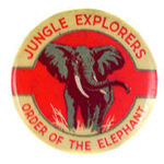 "JUNGLE EXPLORERS" BEAUTIFUL CLUB MEMBER'S BUTTON.