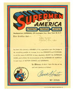 SUPERMAN "SUPERMEN OF AMERICA" COMPLETE MEMBERSHIP KIT.