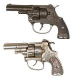 "FLASH/DANDY" CAST IRON CAP GUNS BY HUBLEY.
