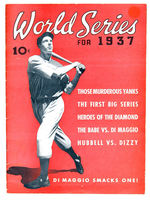 "WORLD SERIES FOR 1937" MAGAZINE