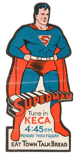 "SUPERMAN" RARE VARIATION RADIO PROGRAM DIECUT STICKER