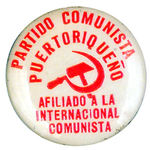 PUERTO RICO COMMUNIST BUTTON.