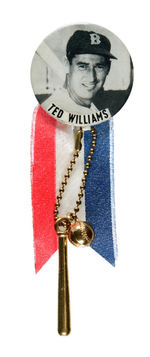 "TED WILLIAMS" 1950s STADIUM BUTTON.