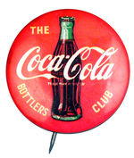 BEAUTIFUL AUSTRALIAN "COCA-COLA BOTTLERS CLUB" BUTTON.