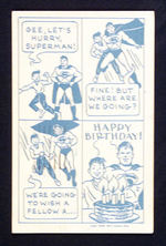 "SUPERMAN-TIM" BIRTHDAY POSTCARD.