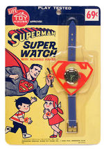 "SUPERMAN SUPER WATCH" ON DISPLAY CARD.