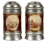 "SOUVENIR OF CONEY ISLAND" SALT AND PEPPER SHAKERS WITH PHOTOS.