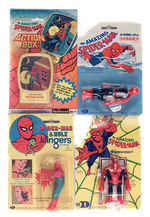 SPIDER-MAN CARDED NOVELTY TOY LOT.