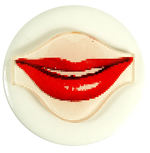 FLASHING LIPS BUTTON.