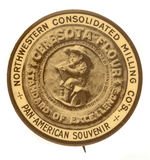 "CERASOTA FLOUR PAN-AMERICAN SOUVENIR" LARGE 1901 BUTTON.