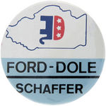 "FORD-DOLE/SCHAFFER" SCARCE COATTAIL BUTTON.