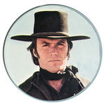 CLINT EASTWOOD 3.25" PLASTIC BADGE.