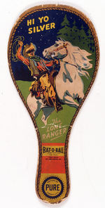 "THE LONE RANGER BAT-O-BALL" PURE OIL PREMIUM PADDLE.