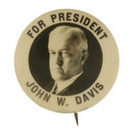 "FOR PRESIDENT JOHN W. DAVIS" REAL PHOTO.