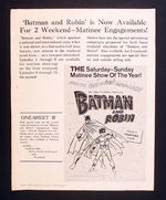 Batman & Robin 1949 Press Book