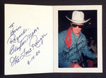 LONE RANGER/CLAYTON MOORE AUTOGRAPHED PHOTO FROM 1980S DURING LAWSUIT.