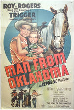 ROY ROGERS/DALE EVANS "MAN FROM OKLAHOMA" MOVIE POSTER.