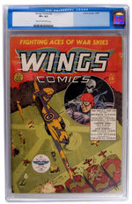 "WINGS COMICS" #2 OCTOBER 1940 CGC 8.5 CREAM TO OFF-WHITE PAGES.