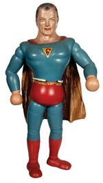 SUPERMAN IDEAL TOYS WOOD AND COMPOSITION JOINTED DOLL.