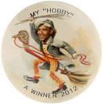 OBAMA/PALIN/CHENEY "MY HOBBY" TRIO OF VERY LIMITED EDITION BUTTONS.