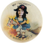 OBAMA/PALIN/CHENEY "MY HOBBY" TRIO OF VERY LIMITED EDITION BUTTONS.