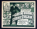 "THE GREEN HORNET STRIKES AGAIN!" TITLE CARD.